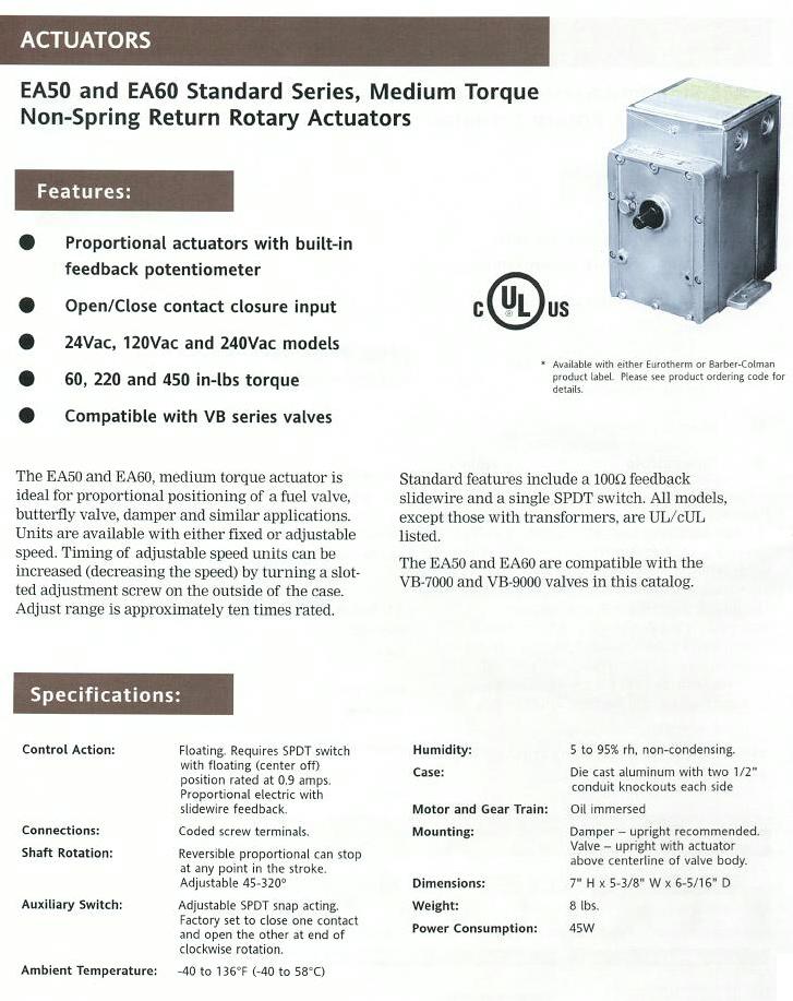 EA Series Actuators - Product Info