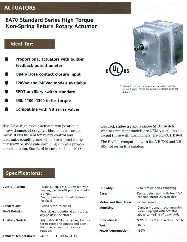 EA Series Actuators - Product Info