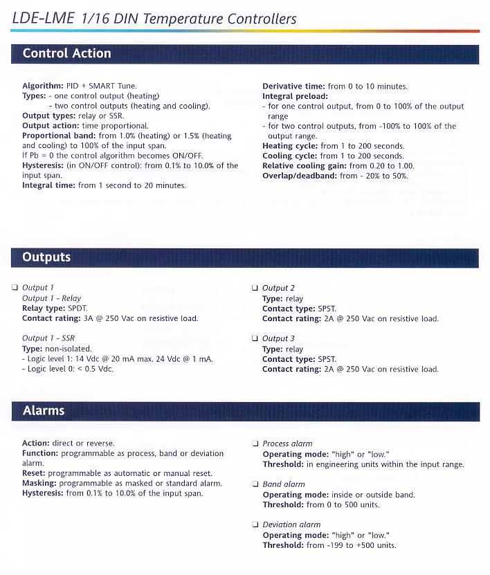 LDE-LME Controllers - Product Info