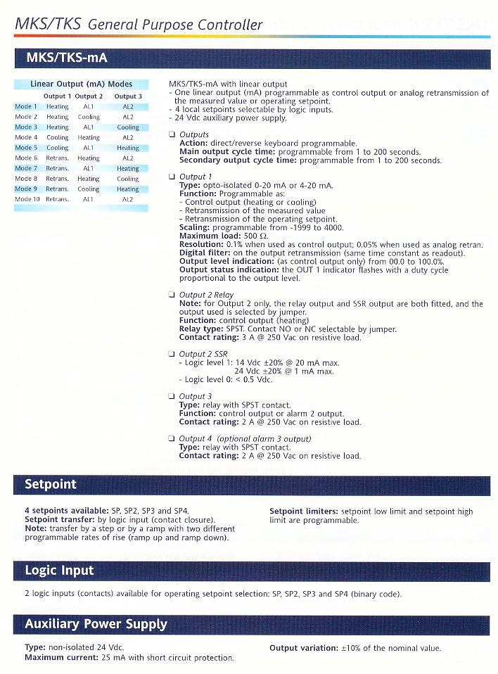 MKS-TKS Controllers - Product Info