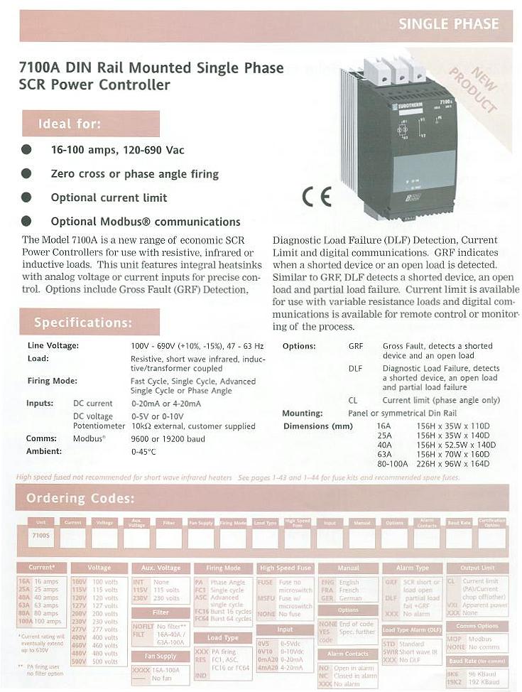 SCR Power Controllers - Product Info