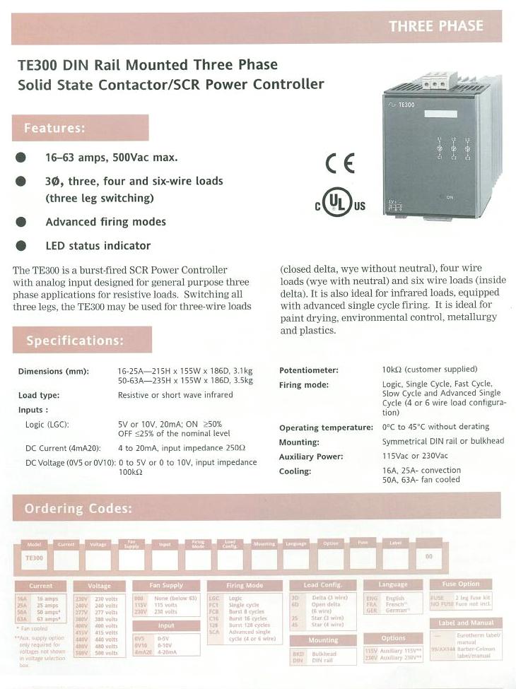 SCR Power Controllers - Product Info