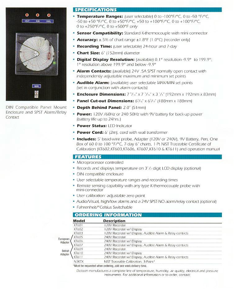 KT6 Series Recorder product information