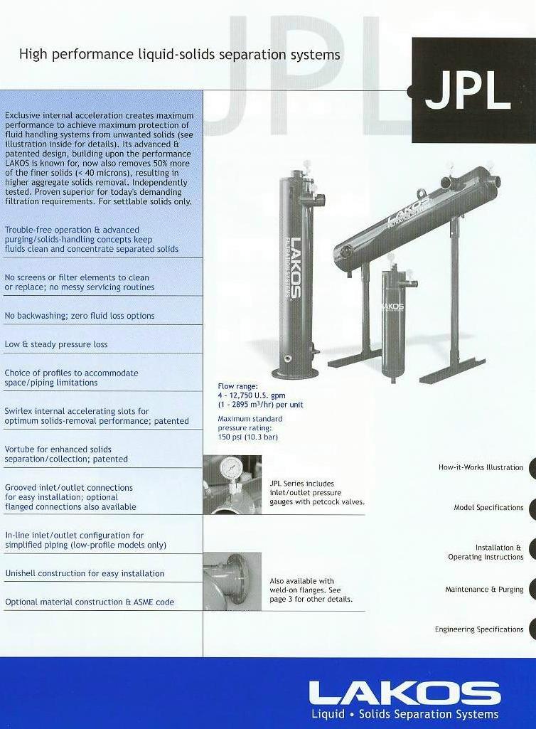 JPL Separator - Product Info