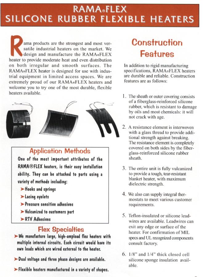 Silicone Rubber Heaters - Product Info