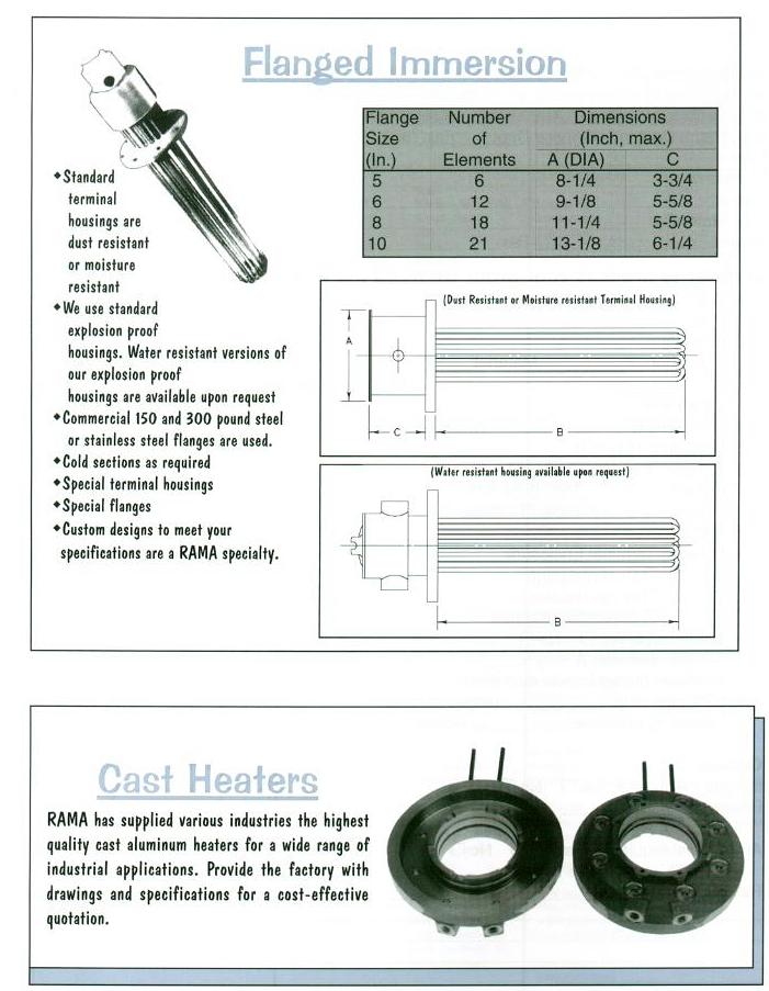 Tubular, Immersion, and Flanged Heaters - Product Info