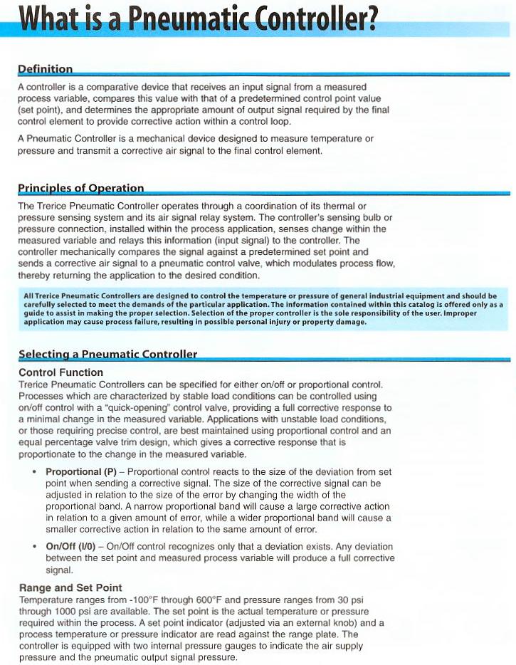 What is a Pneumatic Controller?