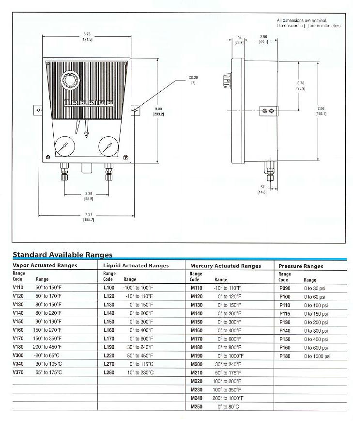 Pneumatic Controller Product Specifications