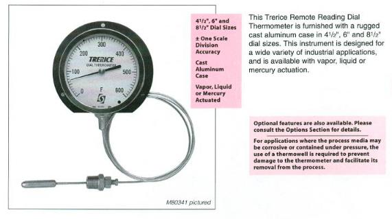 Non-Stock Dial Thermometers