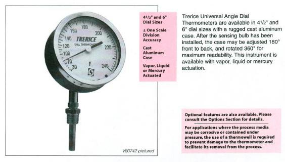 Non-Stock Dial Thermometers