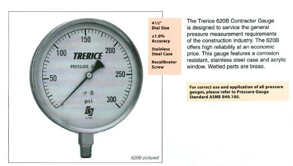 Non-Stock Pressure Gauges