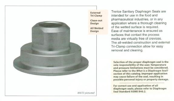 Non-Stock Diaphragm Seals