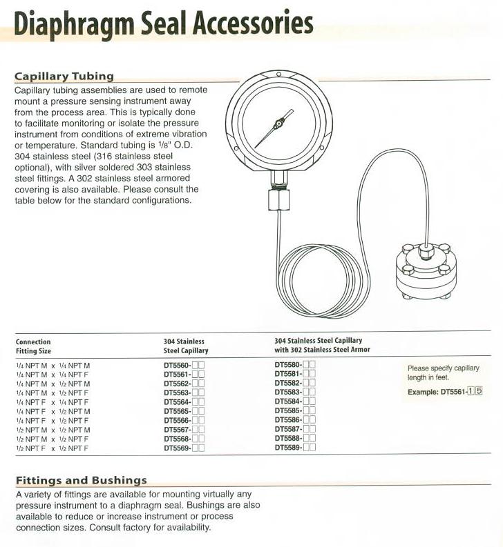 Diaphragm Seals Options & Accessories