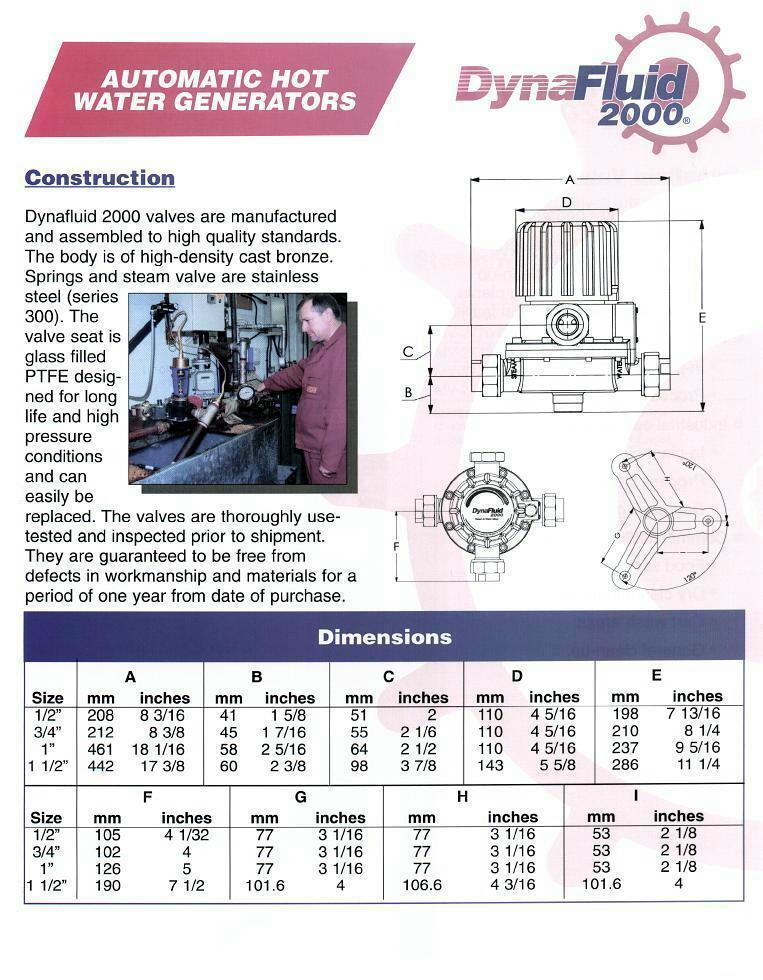 Steam & Water Mixing Valve